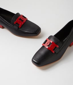 BELFORD DJ BLACK RED LEATHER PATENT