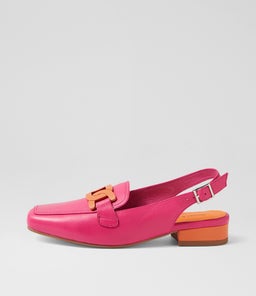 BOSSYS DJ FUCHSIA ORANGE LEATHER