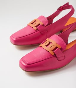 BOSSYS DJ FUCHSIA ORANGE LEATHER