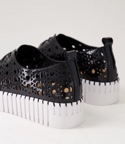 BELARUS DJ BLACK WHITE SOLE PATENT LEATHER