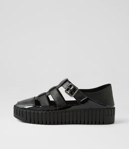 BAYTOWN DJ BLACK BLACK PATENT LEATHER