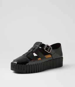 BAYTOWN DJ BLACK BLACK PATENT LEATHER