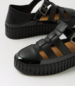 BAYTOWN DJ BLACK BLACK PATENT LEATHER