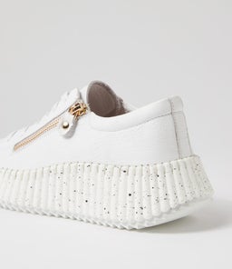 CANDIEY DJ WHITE LEATHER
