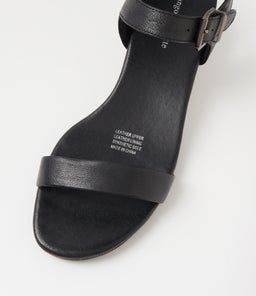 DEERA DJ BLACK PEWTER HEEL LEATHER