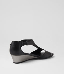 DEVALE DJ BLACK PEWTER HEEL LEATHER