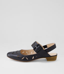 ENTLE DJ BLACK NATURAL HEEL LEATHER