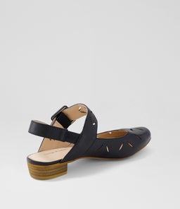 ENTLE DJ BLACK NATURAL HEEL LEATHER