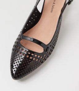 FLUKA DJ BLACK PATENT LEATHER