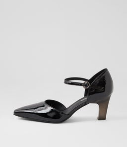 KOTIAN DJ BLACK BLACK HEEL PATENT LEATHER