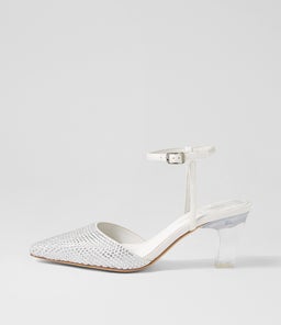 KOMINA DJ IVORY SILVER JEWELS SATIN