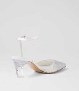 KOMINA DJ IVORY SILVER JEWELS SATIN