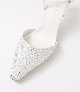 KOMINA DJ IVORY SILVER JEWELS SATIN