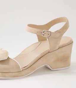 NISHA DJ LT TAUPE SUEDE LEATHER