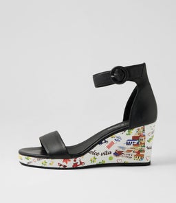 PERFECTOS DJ BLACK AMALFI PRINT LEATHER