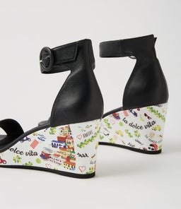 PERFECTOS DJ BLACK AMALFI PRINT LEATHER