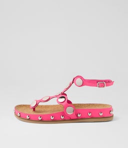 QELLON DJ HOT PINK SILVER LEATHER