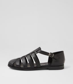 QOONY DJ BLACK BLACK HEEL LEATHER