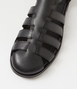 QOONY DJ BLACK BLACK HEEL LEATHER
