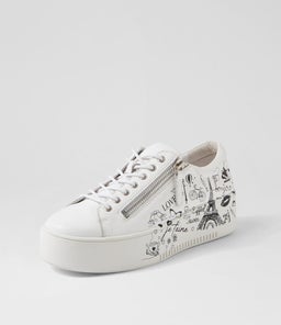 WOLAK DJ WHITE BLACK LEATHER