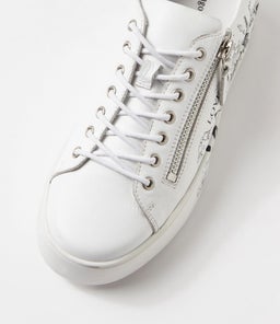 WOLAK DJ WHITE BLACK LEATHER
