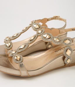 WEXLER DJ CHAMPAGNE LEATHER JEWELS