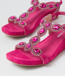 WEXLER DJ FUCHSIA SUEDE JEWELS