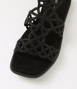 YASHA DJ BLACK SUEDE JEWELS