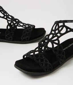 YASHA DJ BLACK SUEDE JEWELS