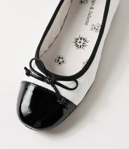 BOOKIE DJ BLACK WHITE PATENT LEATHER