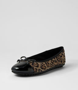 BOOKIE DJ BLACK TAUPE LEOPARD PATENT SUEDE