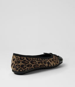 BOOKIE DJ BLACK TAUPE LEOPARD PATENT SUEDE