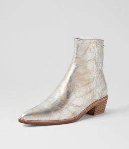 DEMPS DJ SILVER&NUDE DISTRESSED LEATHER