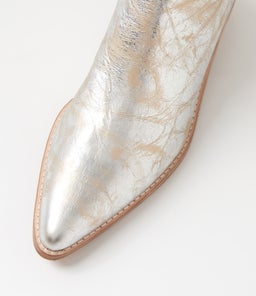 DEMPS DJ SILVER&NUDE DISTRESSED LEATHER