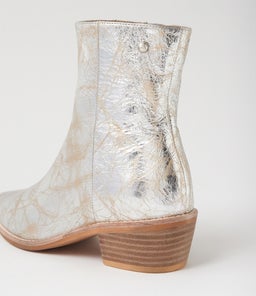 DEMPS DJ SILVER&NUDE DISTRESSED LEATHER