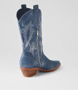 ESTEBAN DJ BLUE DISTRESS DENIM LEATHER