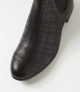 FEN DJ BLACK BLACK HEEL LEATHER
