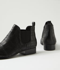 FEN DJ BLACK BLACK HEEL LEATHER
