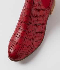 FEN DJ DK RED LEATHER
