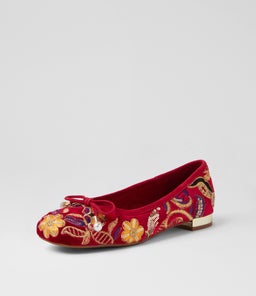 FOYAR DJ RED EMBROIDERY VELVET