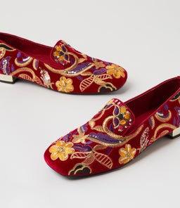 FAIRES DJ RED EMBROIDERY VELVET