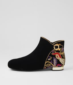 FIANNI DJ BLACK EMBROIDERY BLACK VELVET