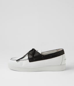 JAYLOHS DJ WHITE BLACK LEATHER