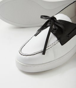 JAYLOHS DJ WHITE BLACK LEATHER