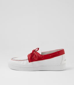 JAYLOHS DJ WHITE RED LEATHER