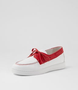 JAYLOHS DJ WHITE RED LEATHER