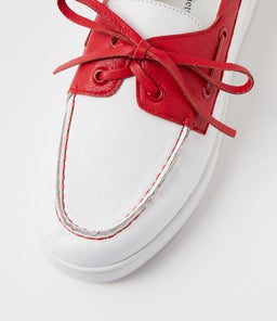 JAYLOHS DJ WHITE RED LEATHER