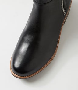 LOMAR DJ BLACK BLACK HEEL LEATHER