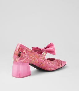 MERCEY DJ PINK PINK ORANGE FLOWER PATENT LEATHER