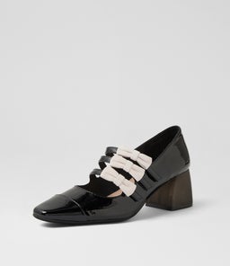 MERRYN DJ BLACK NUDE PATENT SUEDE